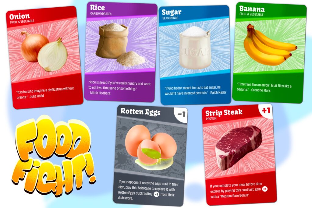 Food Fight Cards Mockup